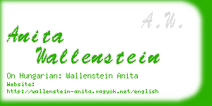anita wallenstein business card